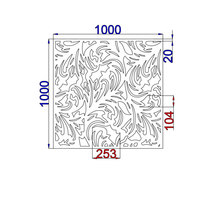 Designový plech Vzor F005
