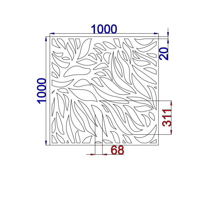 Designový plech Vzor L001