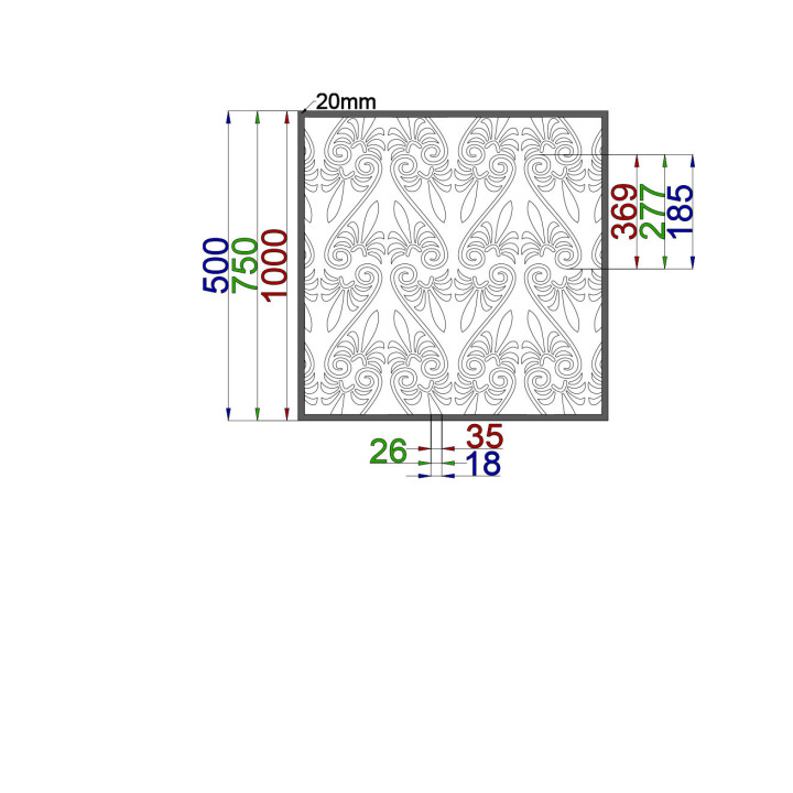 Designový plech Vzor A016