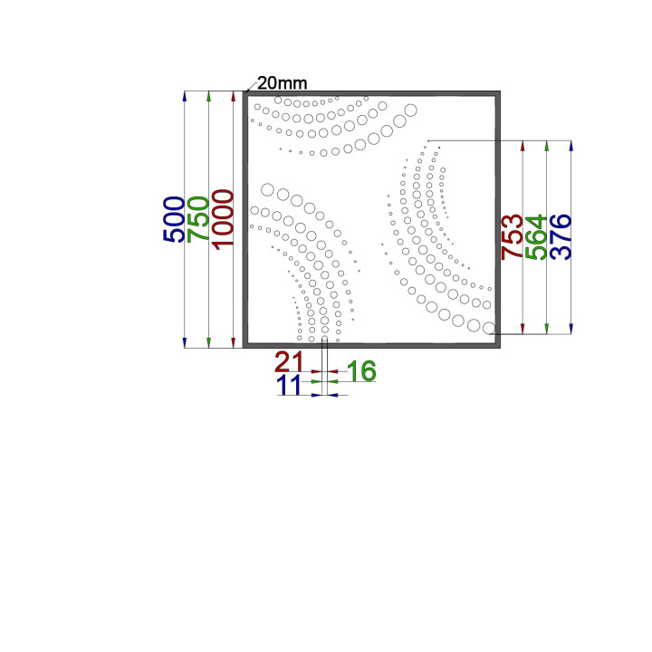 Designový plech Vzor K024