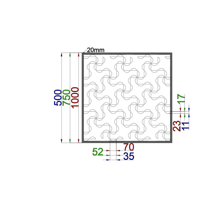 Designový plech Vzor A032