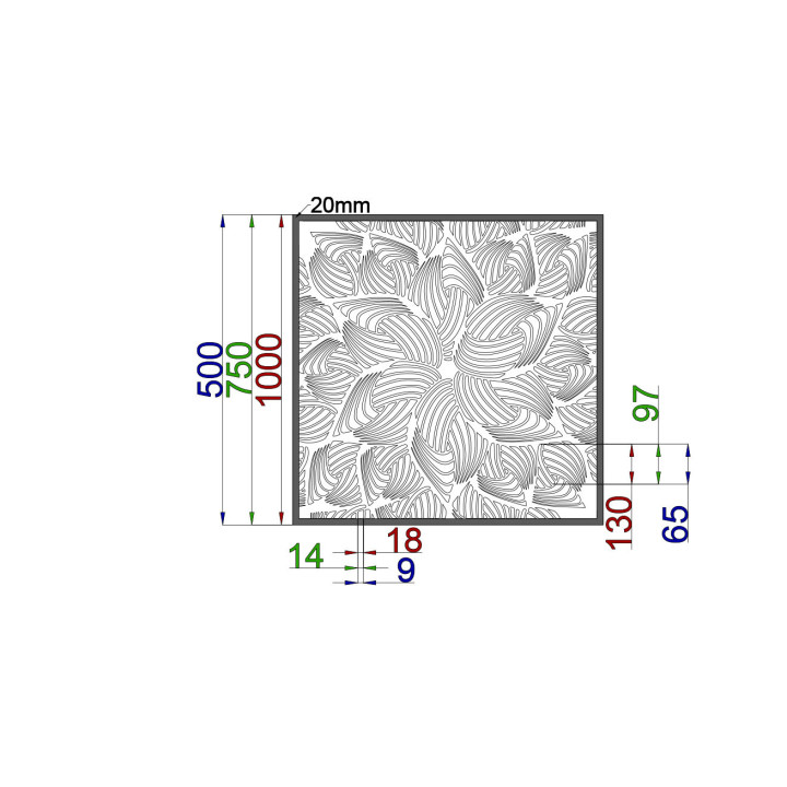 Designový plech Vzor F017