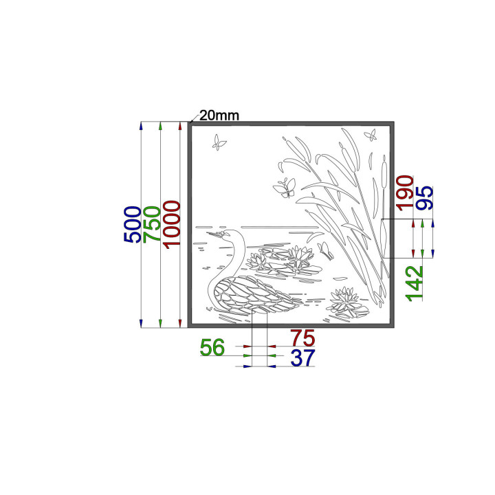 Designový plech Vzor P001